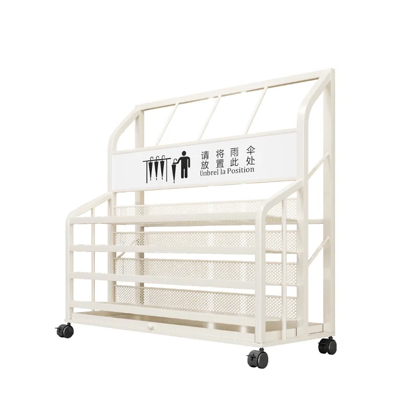 

Umbrella Storage Commercial Multi-layer Umbrell a Shelf Long Handle Umb rella Hanger Folding U mbrella Display Cabinet