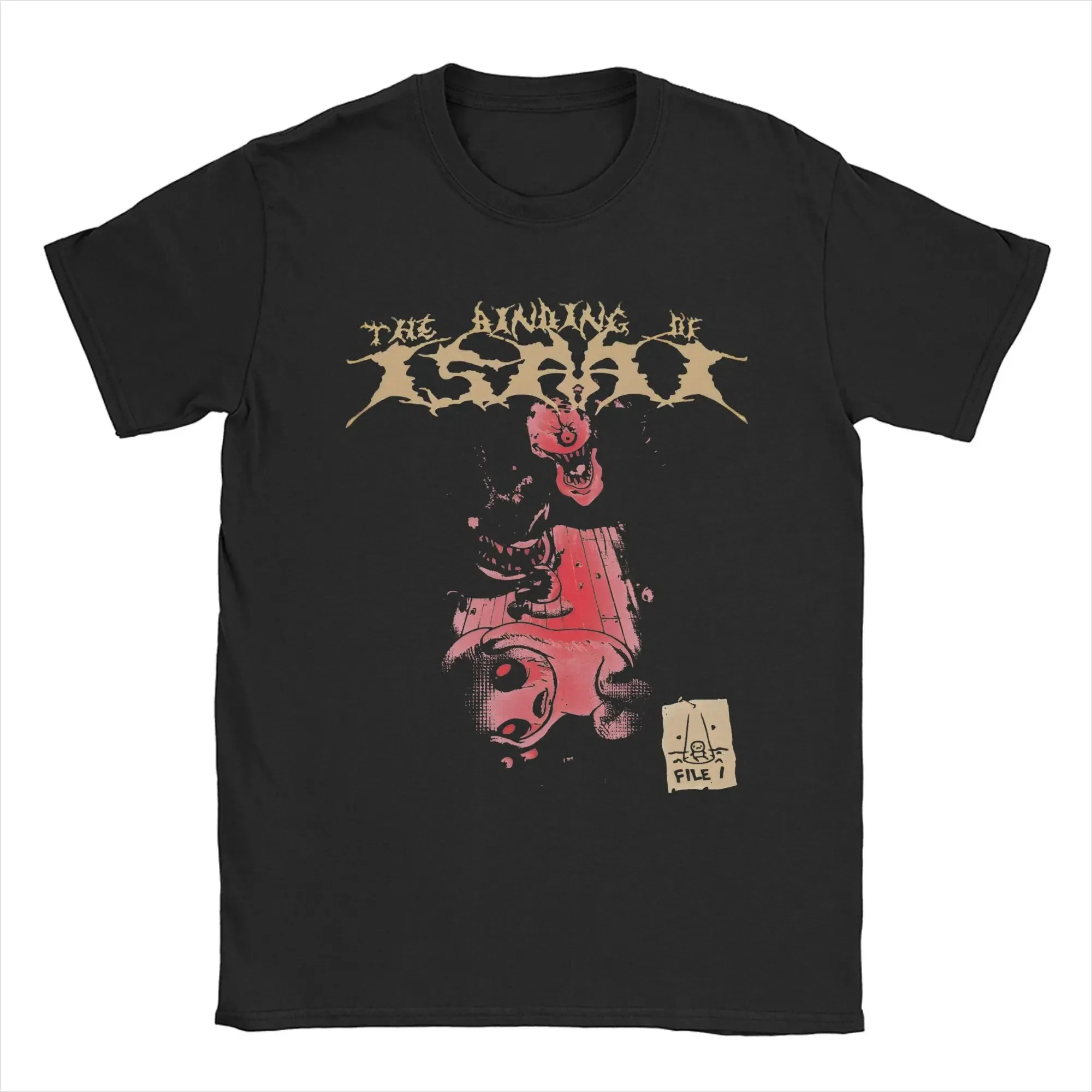 

Awesome The Binding of Isaac Video Game T-Shirt Men O Neck Pure Cotton T Shirts Cartoon 90s Short Short Sleeves Plus Size Loose