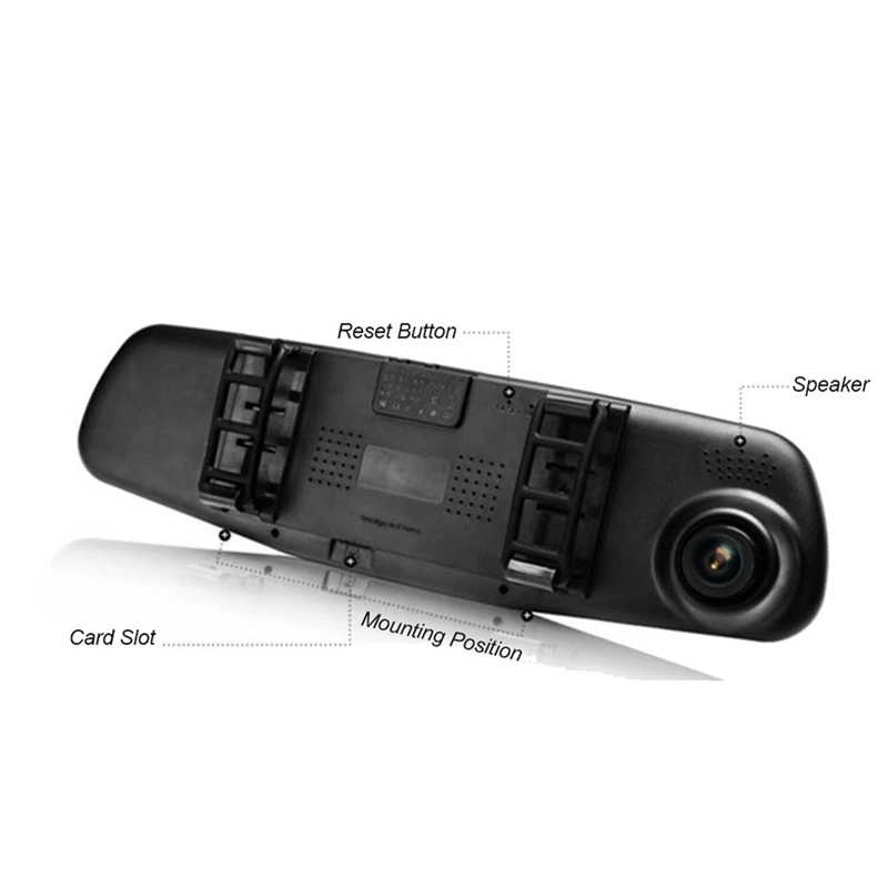 Car DVR Dash Camera 170° Wide Angle Lens Video Recorder Rearview Mirror Dash Cam Front Cam Driving Recorder