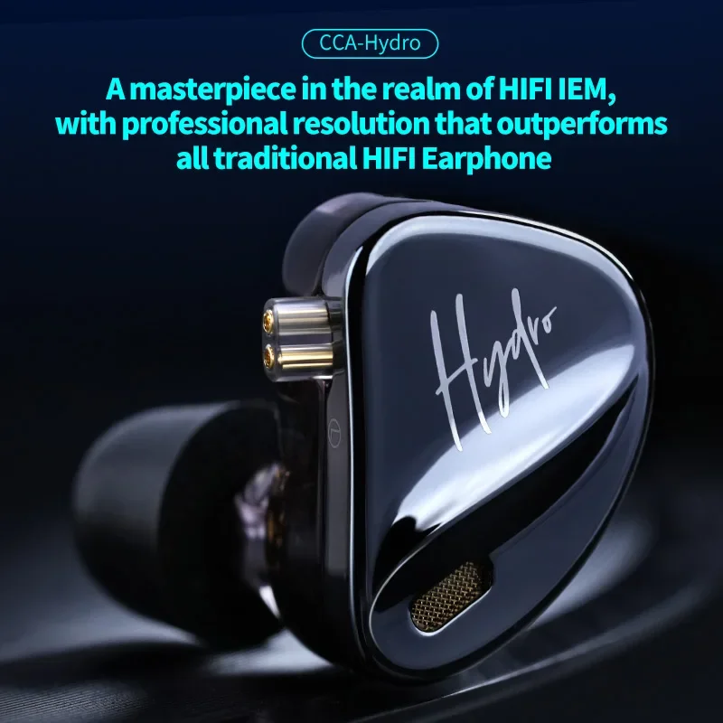 CCA Hydro 2DD + 8BA IEM Monitor intrauditivo auriculares HiFi auriculares con cable desmontable para músicos audiófilos