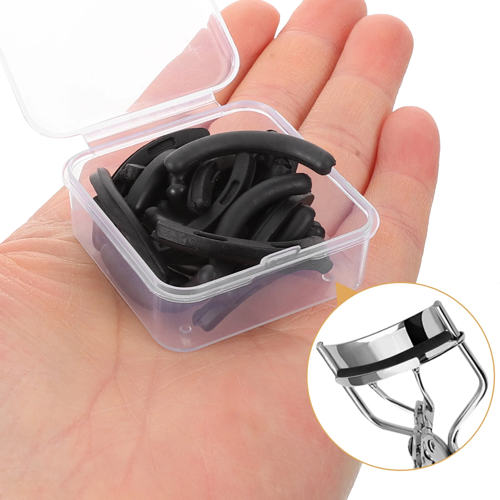 24 Pcs Eyelash Curler Strip Curling Clip Pads Refill Replacement Rubber Parts