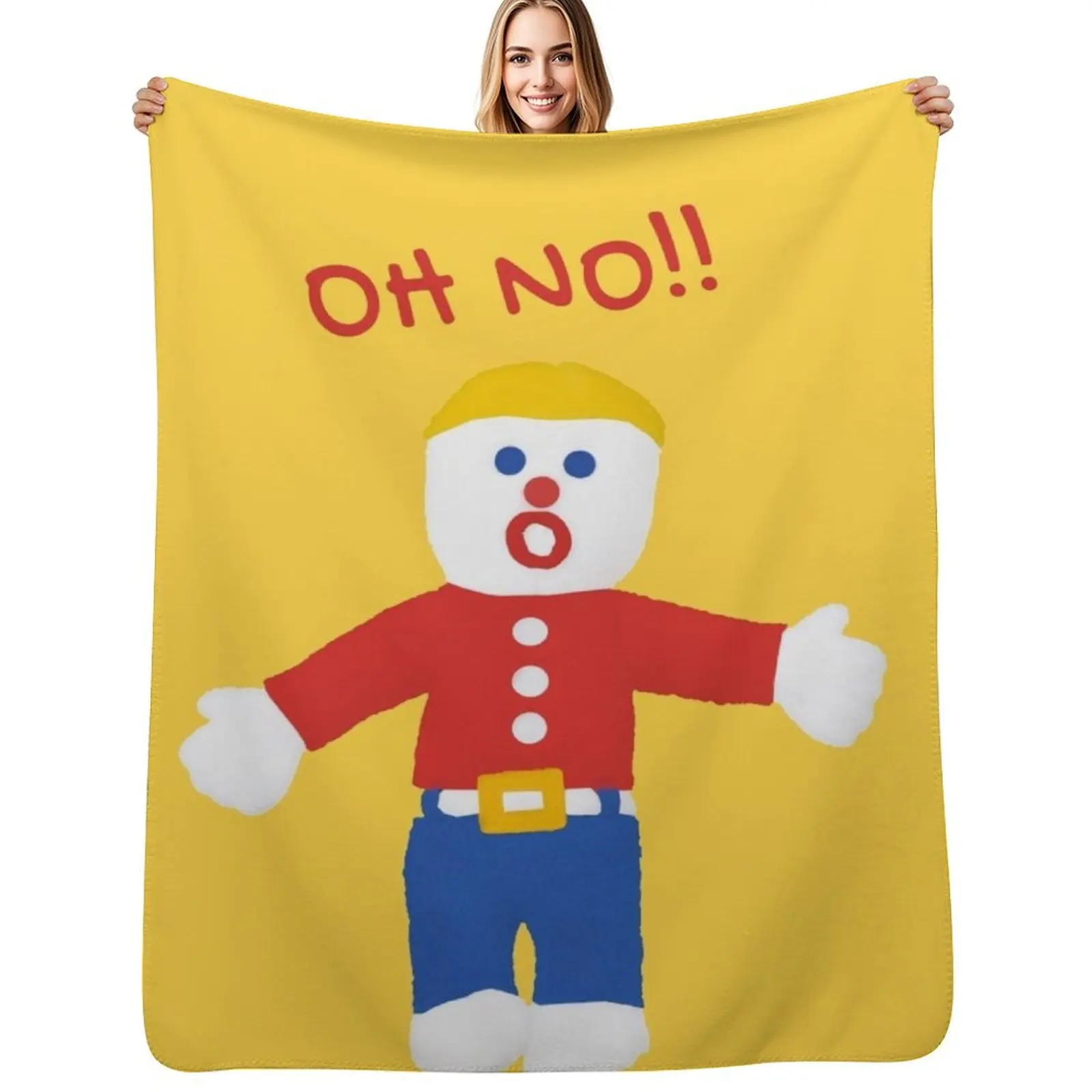 Oh no!!! mr. bill Throw Blanket Soft Breathable Blanket for Night Sleeping