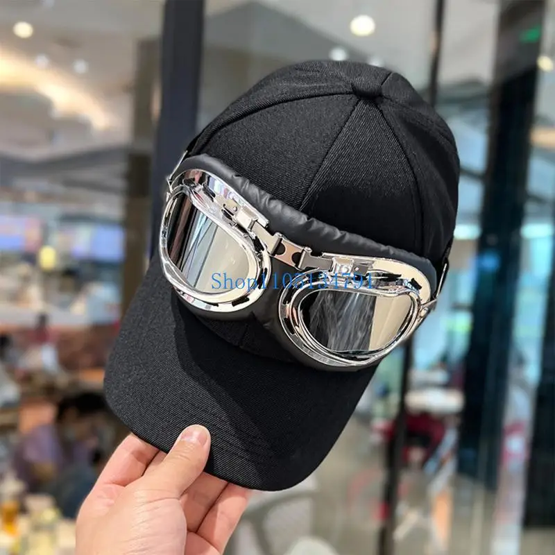 98km Baseball Hat Baseball Cap with for Sun for Protection Sunglasses Dad Hat Curved Visor Hip Hop Hats Outdoor Sunscre