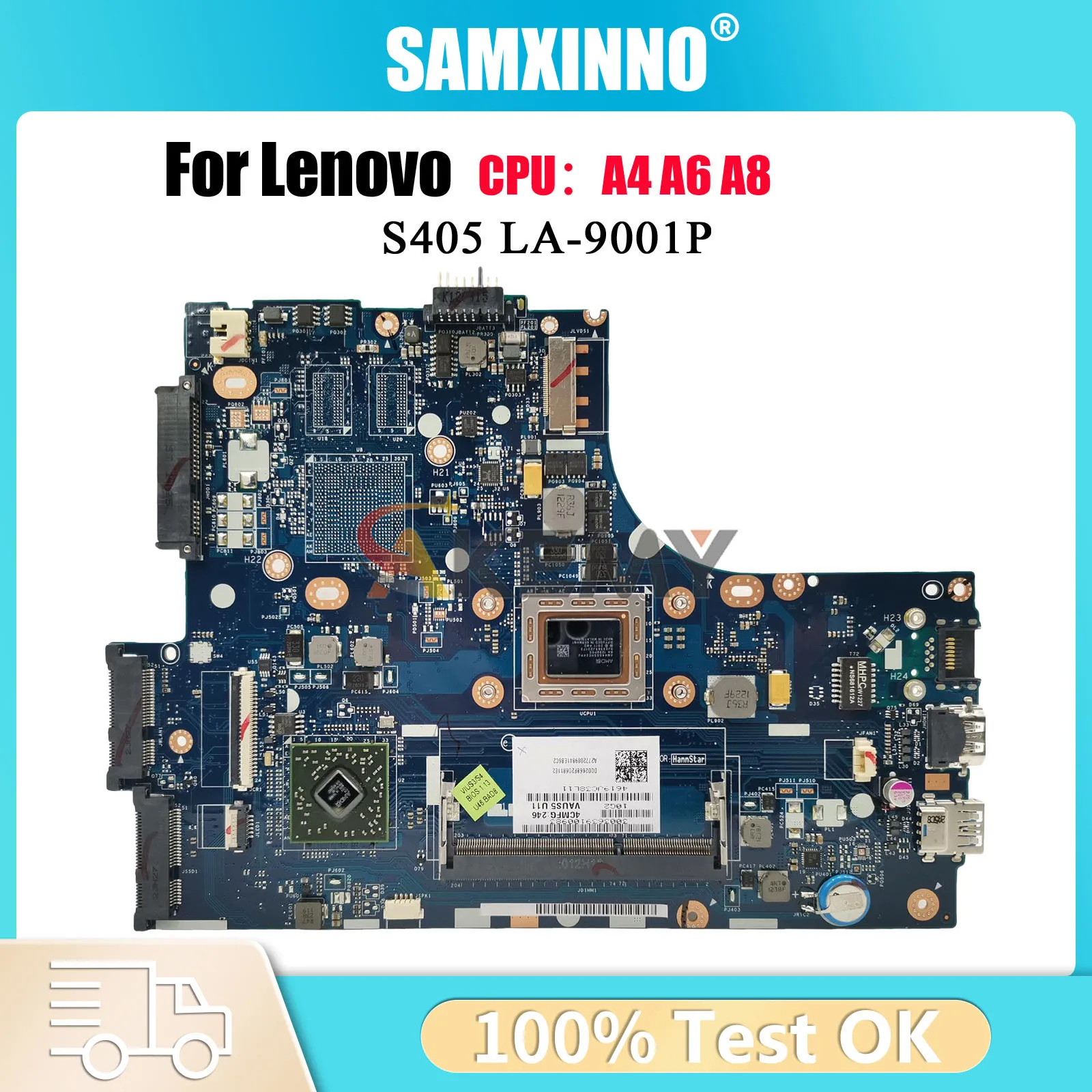 

For Lenovo S400 S405 Laptop Motherboard LA-9001P with A6-4455M CPU 100% Fully Tested