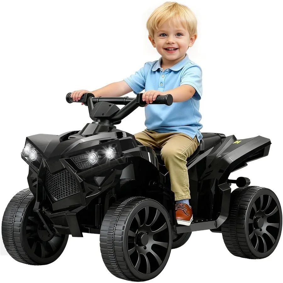 Ride on Toys for Toddlers 1.5-4 ATV with Play Time Up to 70 Minutes 4 Wheeler Quad Electric Car with Safe 1.8MPH Speed Driving