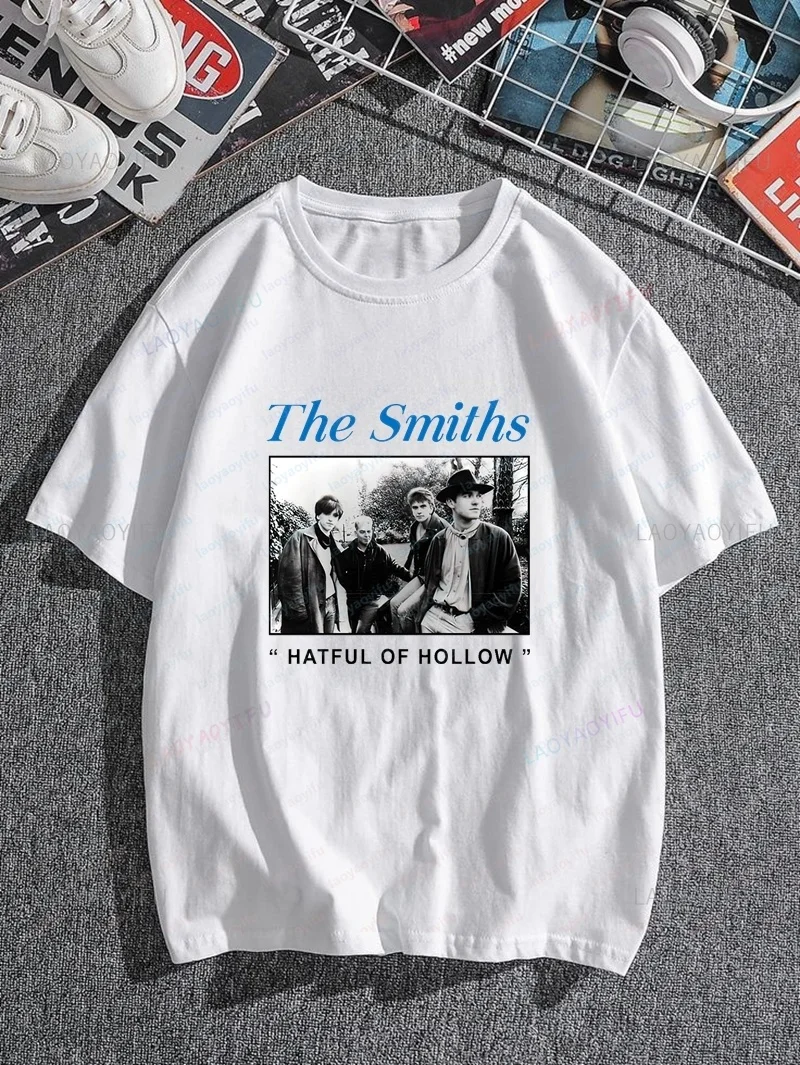The Smiths Band Classic Fashion Vintage Print T-shirt, Unisex Casual Street Wear,Spring and Summer Top Cotton Round Neck T-shirt