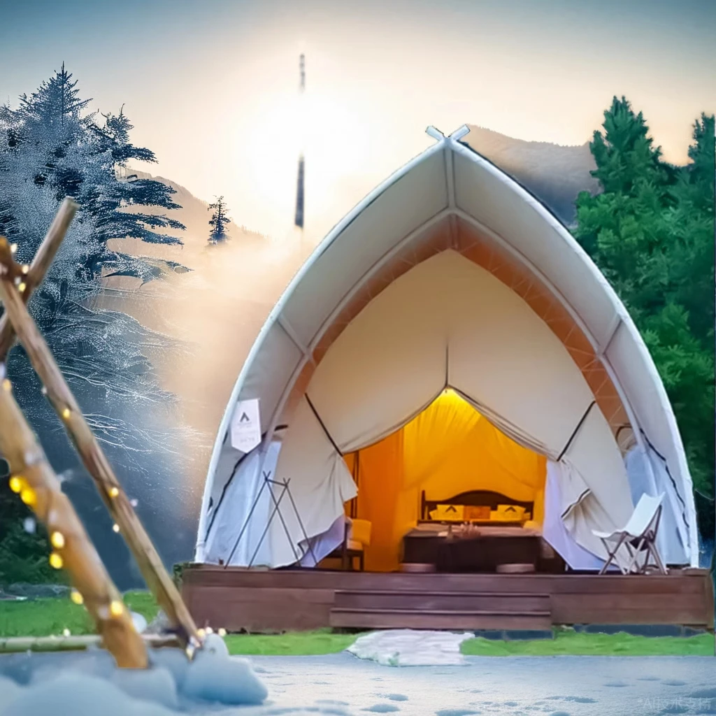 Barraca comercial do partido, estilo do hotel, acampamento exterior, um quarto, um quarto, barraca da acomodação, local