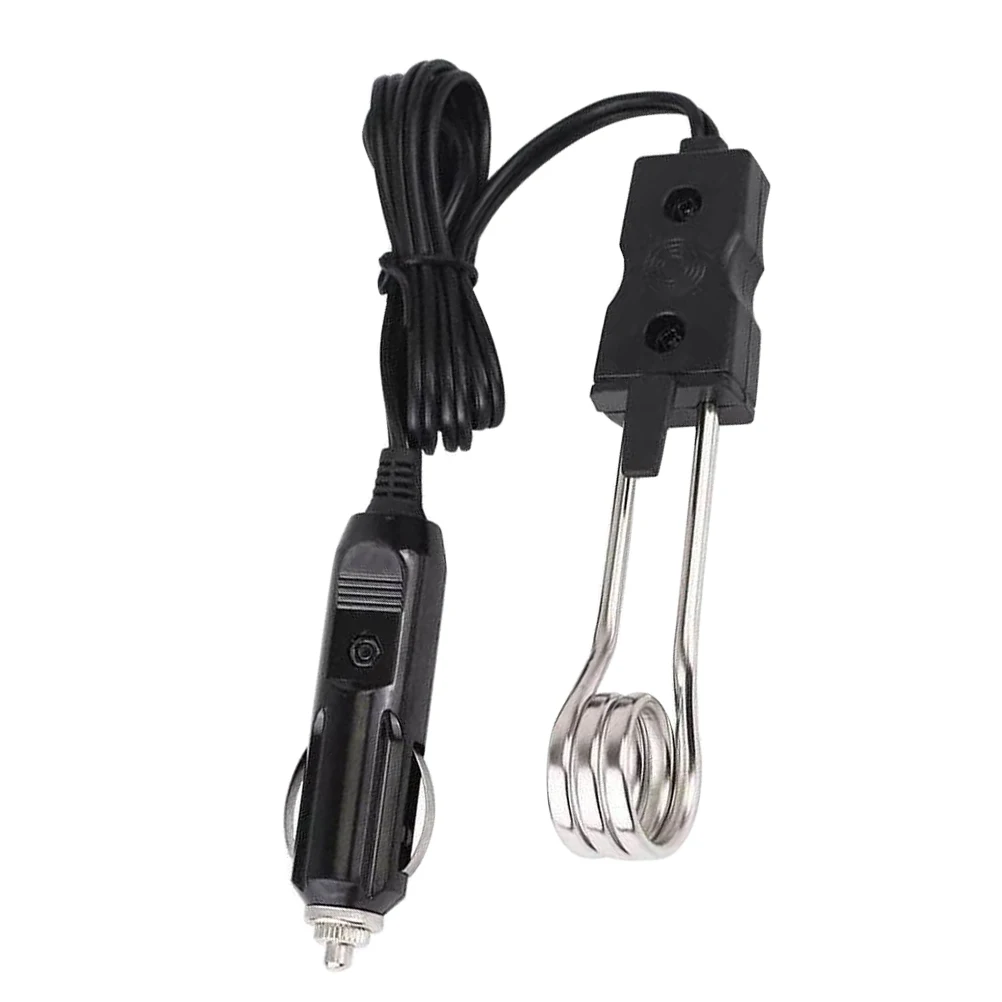 

Car Heating Rod 12V Quick Heating Electric Travel Heater Drinking Water Boiling Coffee Appliance Black PVC Auto