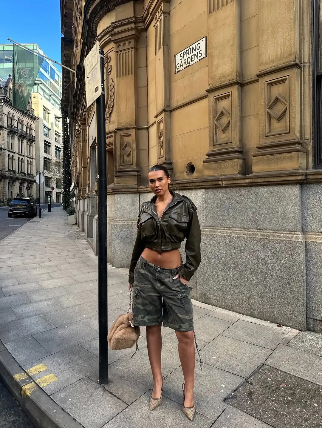 Jaqueta de Couro Cropped Casual com Lapela para Mulheres, Elegante, Manga Longa, com Zíper e Bolso, Jaquetas Curtas 2026, Moda Diária de Rua para Mulheres