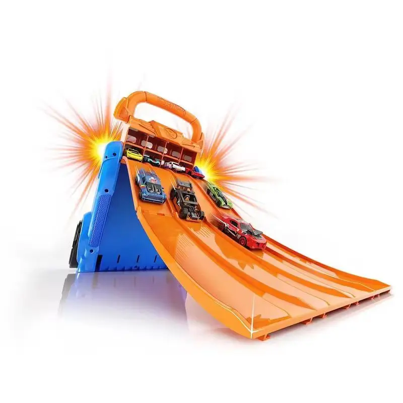 

New Hot Wheels 2-In-1 Launch Briefcase For 20 Cars With 4 Unique Tracks Play Vehicle Model Toy (04623 Cefa)