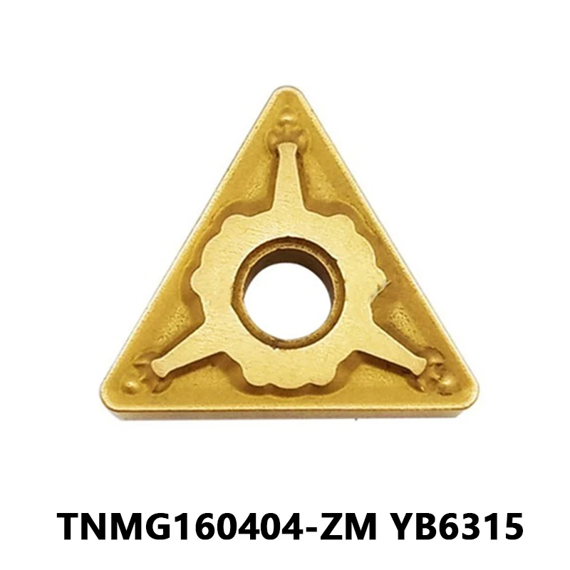 

TNMG160404-ZM YB6315 TNMG160404 ZM CNC Triangular Carbide Inserts Lathe Cutting Turning Tool Mechanical Wear-Resistance TNMG