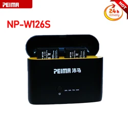 PEAMA NP-W126S Camera Battery Charger Ultra Quick Dual Charge Box for Fuji XT30 XT2 XT10 XT100, with Built-in Battery Charging