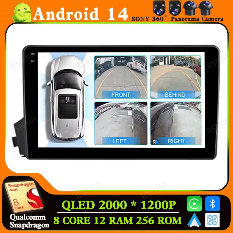 

Автомобильный радиоприемник на Android 14 для Ssangyong Kyron Actyon 2005 2006 - 2009 2010 2011 мультимедийная навигация беспроводной Carplay автомобильный BT DVD