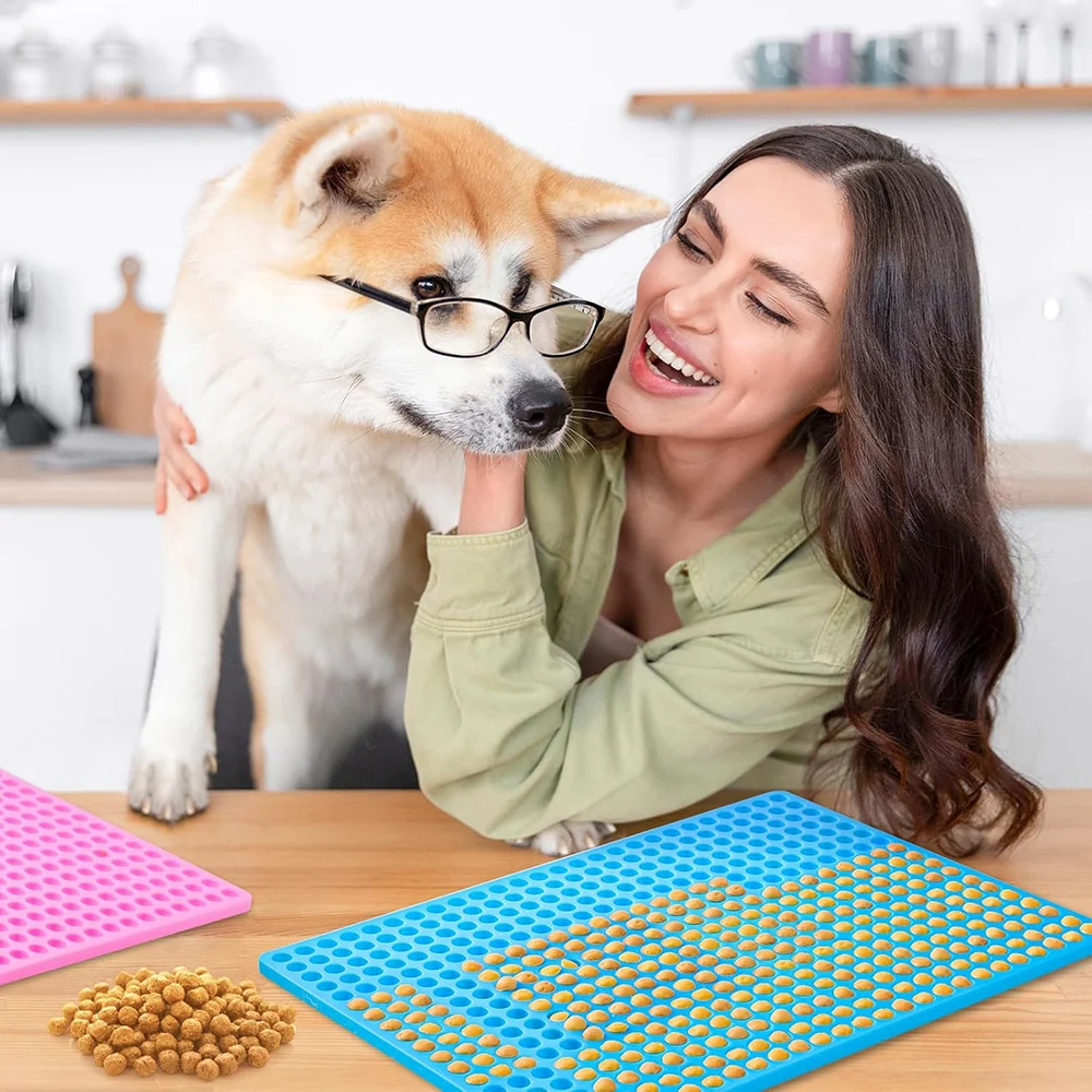 

Silicone Mini Round Shape Molds,468 Cavities Semi Sphere Baking Sheet Dog Treats Mold Candy Freezer Oven Safe Dog Treat BPA Free