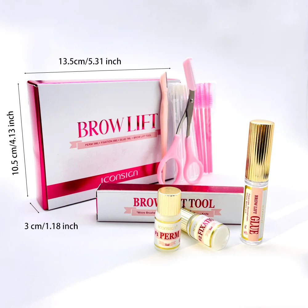 ICONSIGN Lash Lift Kit Kit permanente per ciglia professionale Kit di laminazione per sopracciglia Semi-permanente per arricciatura per la casa del salone fai da te