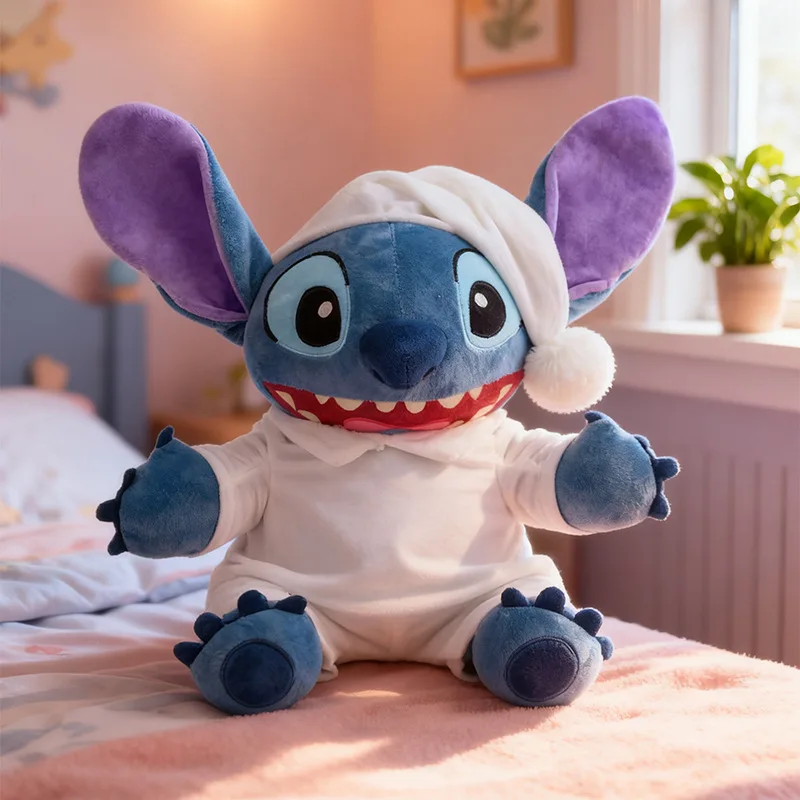 

Disney новый стиль Kawaii Stitch плюшевая игрушка одежда для сна наряд мультяшная мягкая кукла милый инопланетянин плюшевая игрушка для детей и фанатов подарок