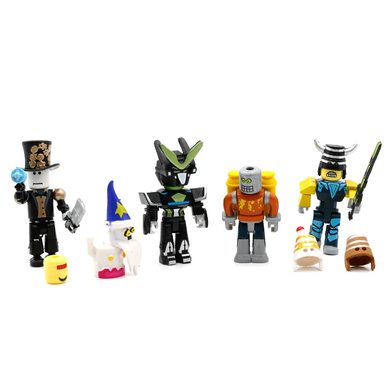 4/szt. Robot Roblox blokuje figurkę wirtualnego świata DynaBlocks Juguetes lalka gra peryferyjna Model dłoni dekoracja zabawka prezent