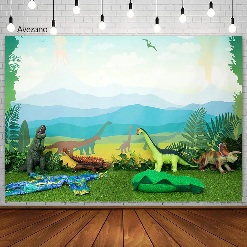Avezano dinossauro tropical floresta tropical fotografia fundo selva menino retrato decoração de aniversário backdrops photo studio photozone