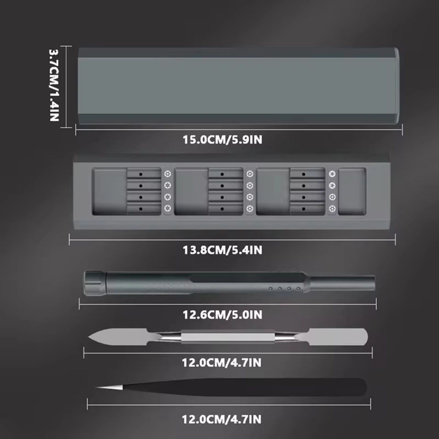 44 in 1 Precision Screwdriver Kit - Mini Set, Portable Repair Tool - Small Professional Screwdriver