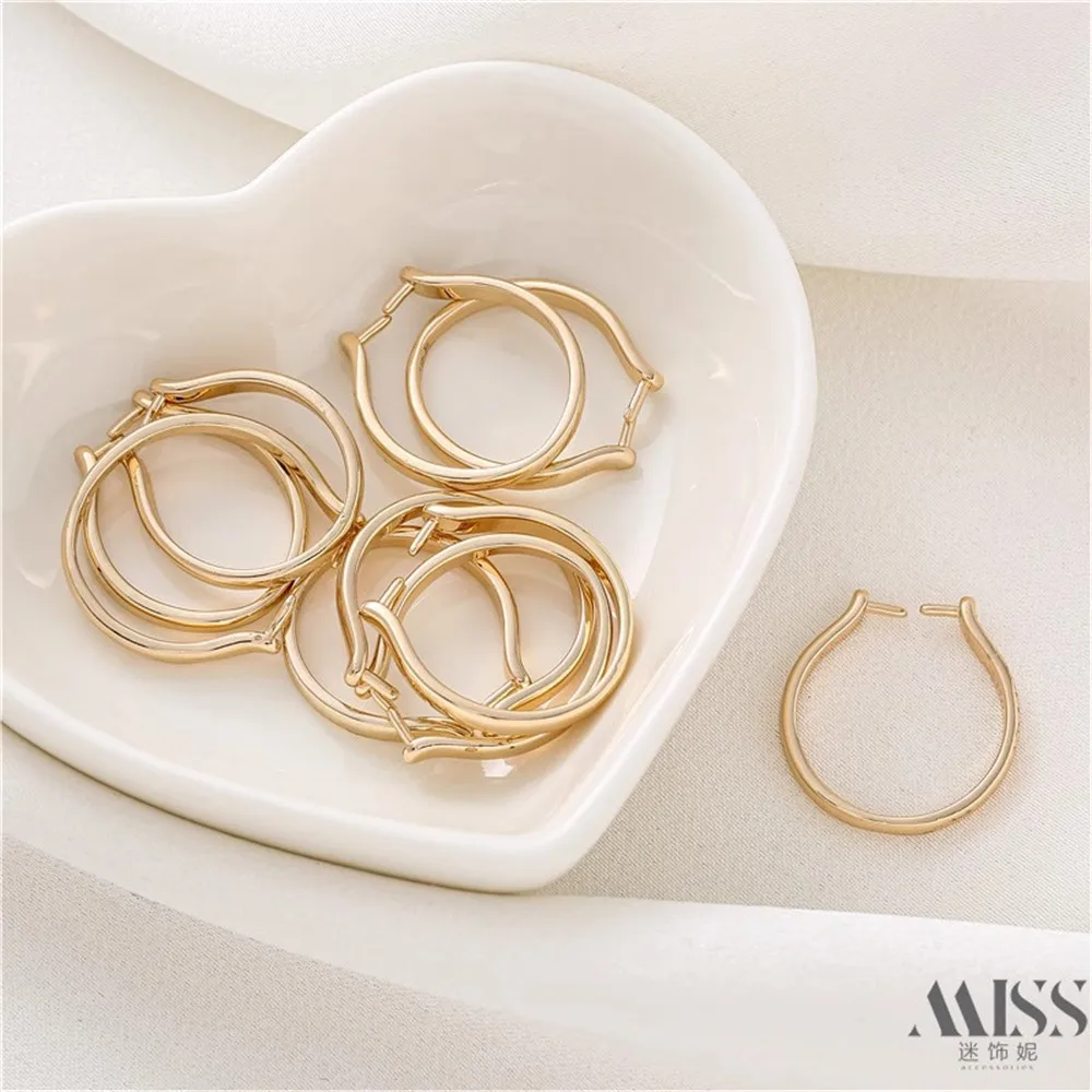 14K Gold Bag Color Retention Ring Ring Ring Holder Clip Buckle Open Clip Buckle DIY Handmade Ring Necklace Jewelry Accessories