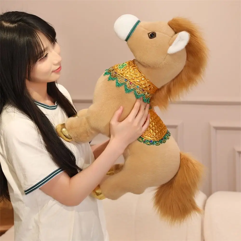 

Funny Mascot Horse Stuffed Cartoon Animal 25cm Chinese Zodiac Horse Lucky Cute Pony Spring Festival