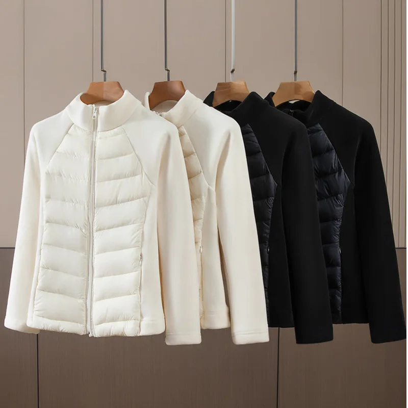 

Lulu Home Lightweight down Cotton Jaet Women's 2025 New Splicing Inner ort Sport Running Outerwear Stand Collar