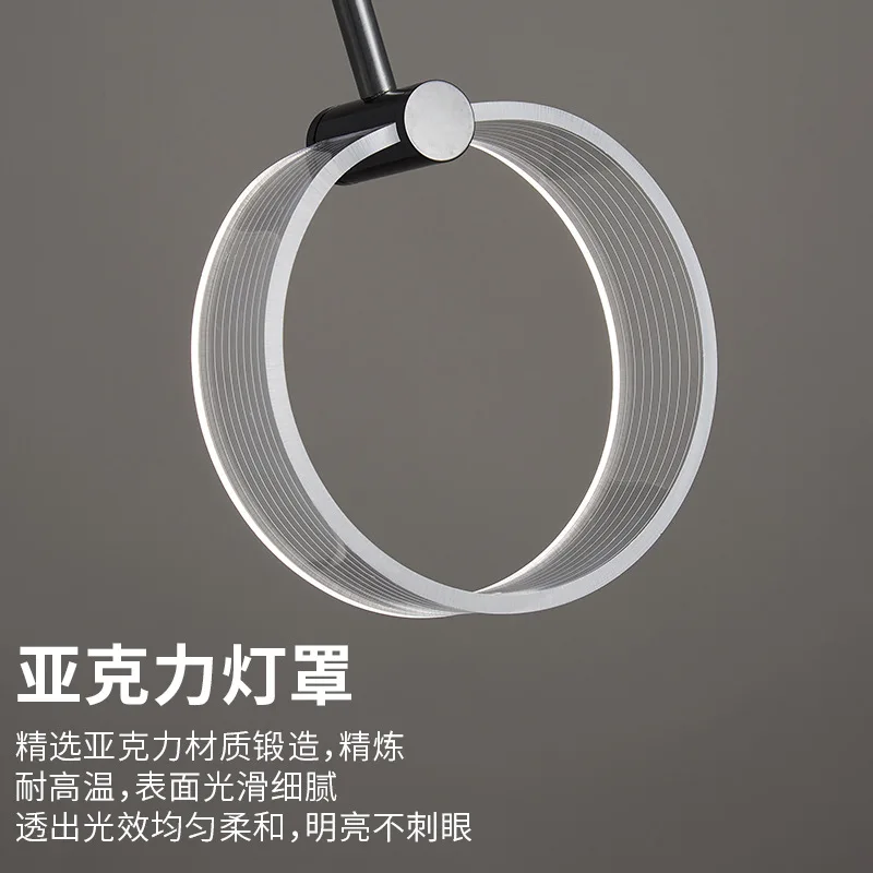 Lampada da letto Ristorante moderno e minimalista Lampada creativa in rame Lampada a sospensione di lusso Lampada da letto per camera da letto Lampada a sospensione da studio