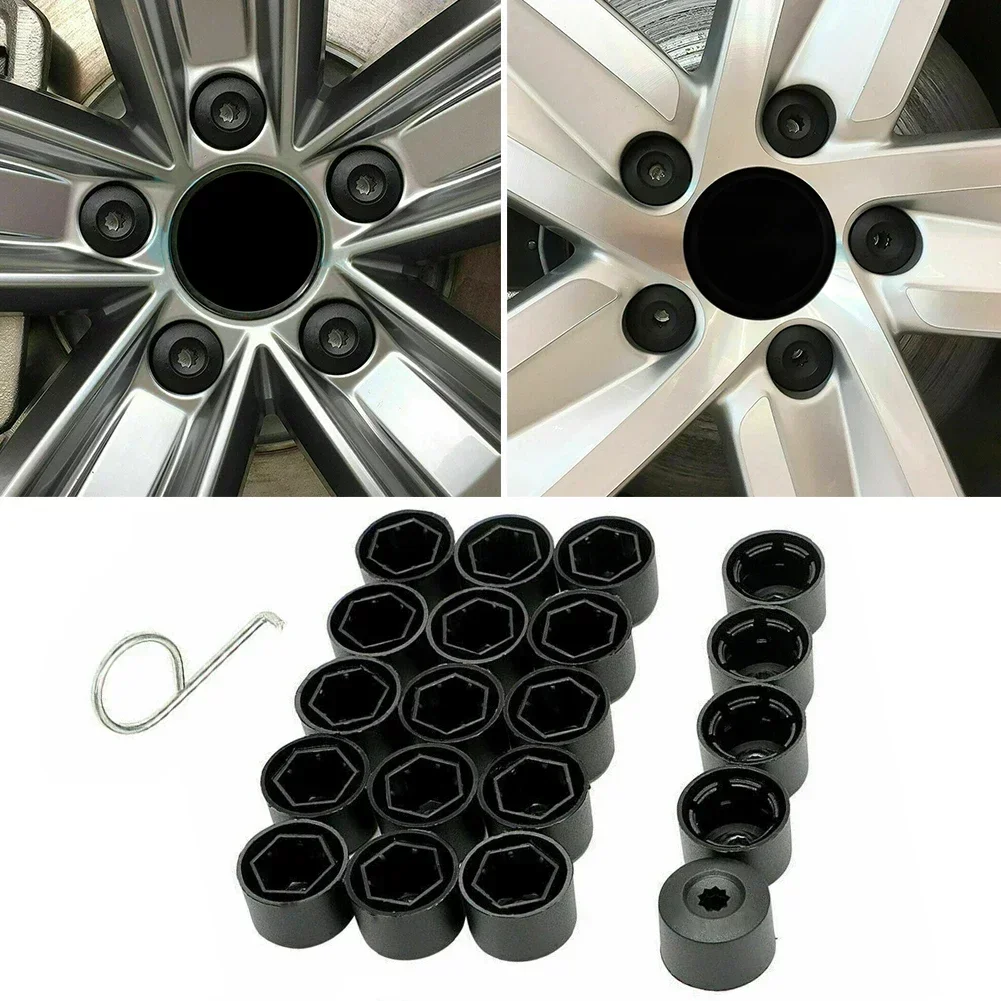 17mm Car Wheel Hub Nut Bolt Covers For Passat B5 B6 B7 For Golf/ MK4 MK5 MK6 MK7 For Pheaton Tire Screw Cap Exterior Accessories