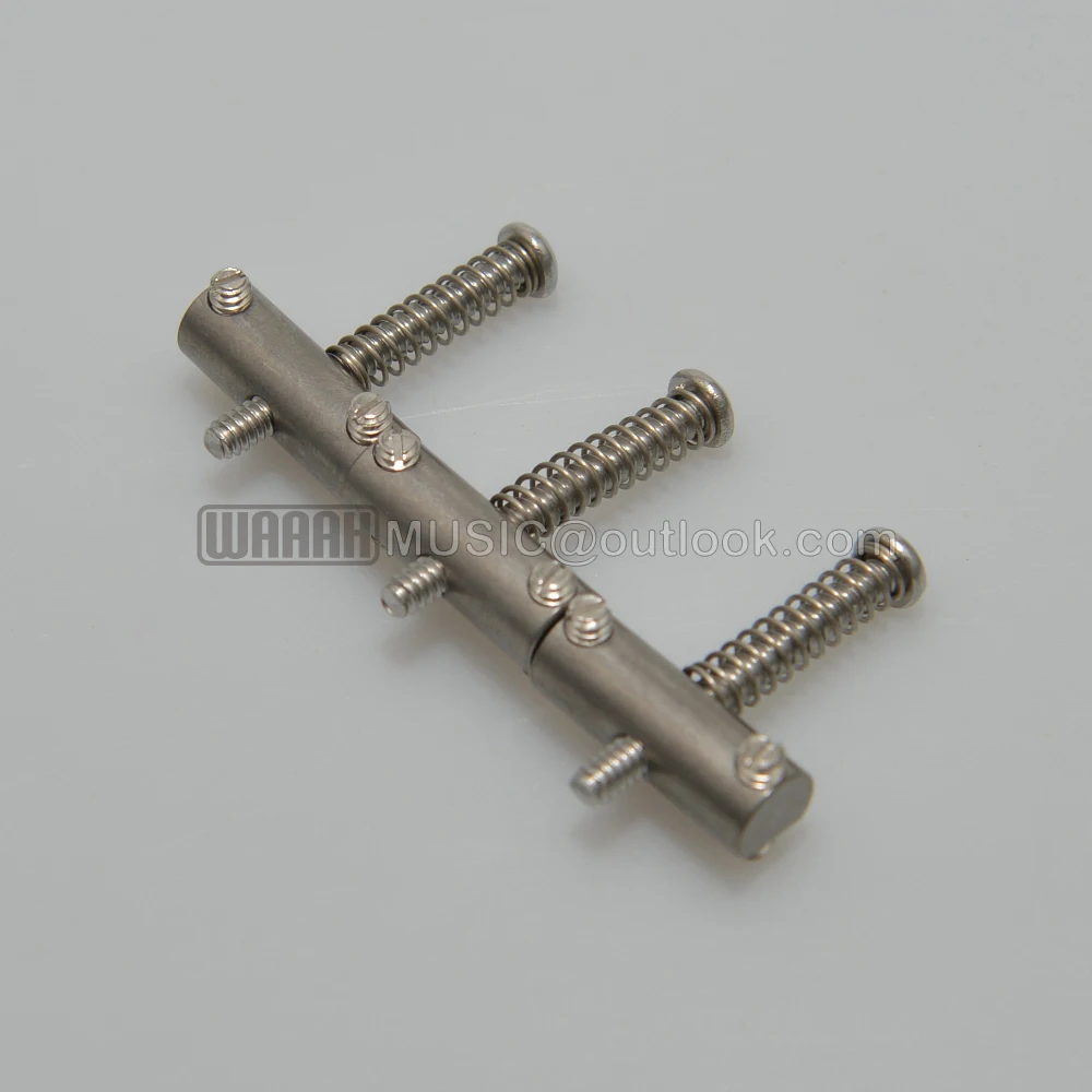 a Set 3 pcs Titanium Tlcaster Bridge Saddle for Vintage 1952 Tlcaster Guitar