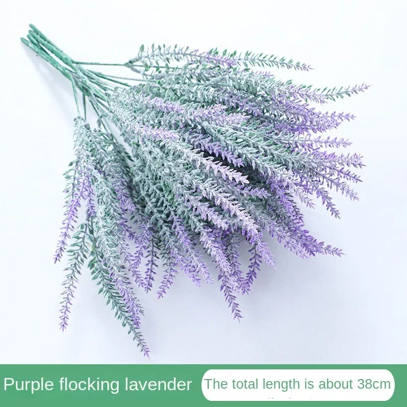 1 Bundle Purple Artificial Lavender Flowers Bouquet Artificial Plant For Home Outdoor Garden Wedding Office Table Decoration