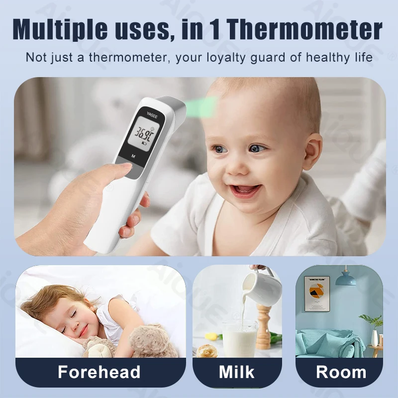 Backlit Medical Temperature Infrared Non-contact Thermometer Forehead Digital Thermomete LCD Display Fever Measure Baby Adult