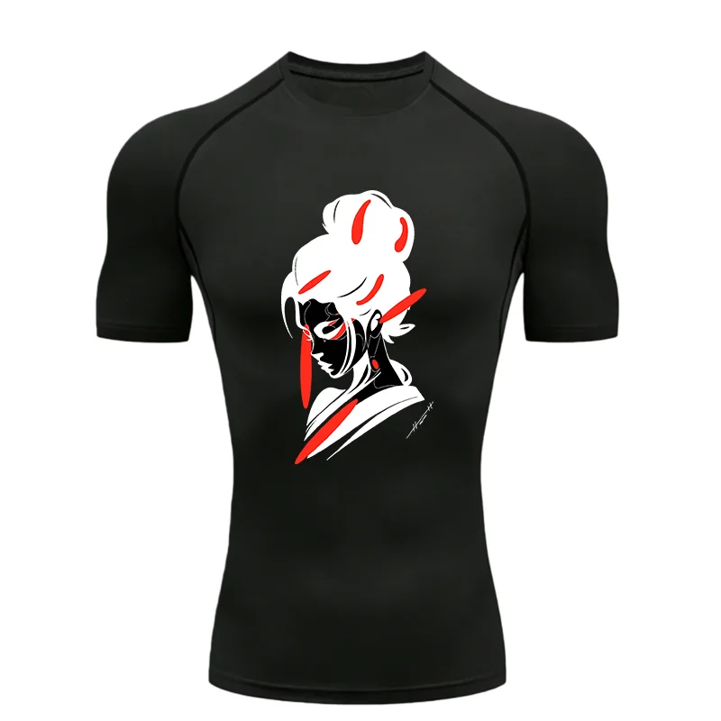 Herren-Sport-T-Shirt für Fitness 2026, Herren-Sport-T-Shirt für Fitness, Training, Fitness, Kompression, schnell trocknend, kurzärmeliges T-Shirt
