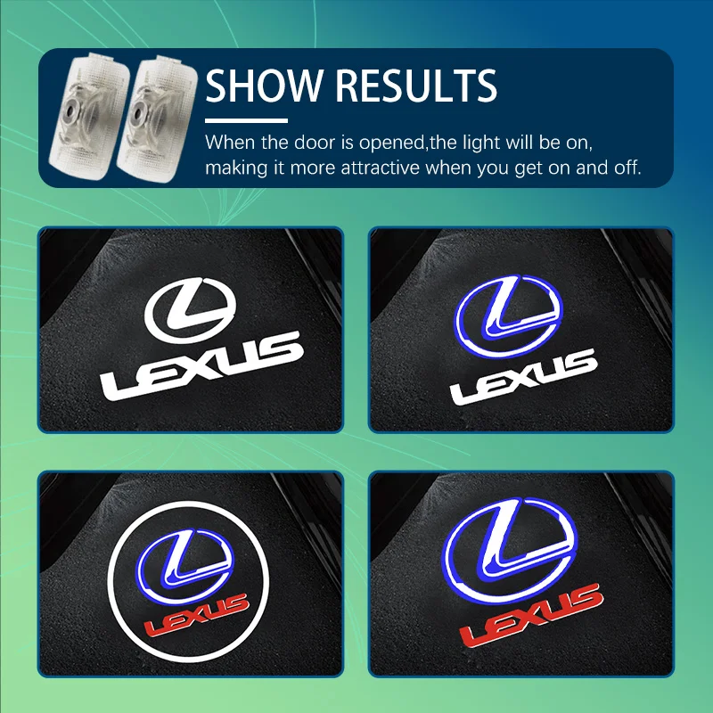 Led Car Door Welcome Light Logo Laser Projector Lamps Lexus ES RX
