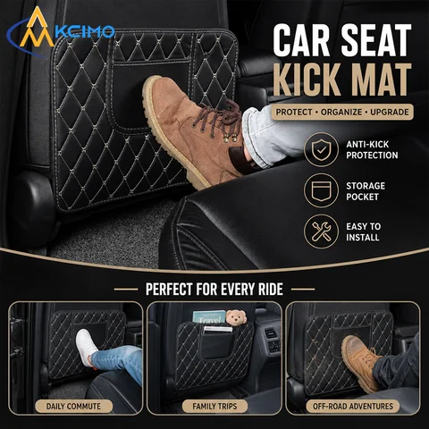 Single PU Leather Rear Seat Protective Pad, Waterproof Anti-Dirty Auto Backseat Cover, Scratch-Proof Vehicle Interior Guard Mat