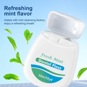 White Box Mint Dental Floss Roll - Cleaning Oral Tools - Dental Floss Stick Adult Home Set - Cleaning Interdental Brush