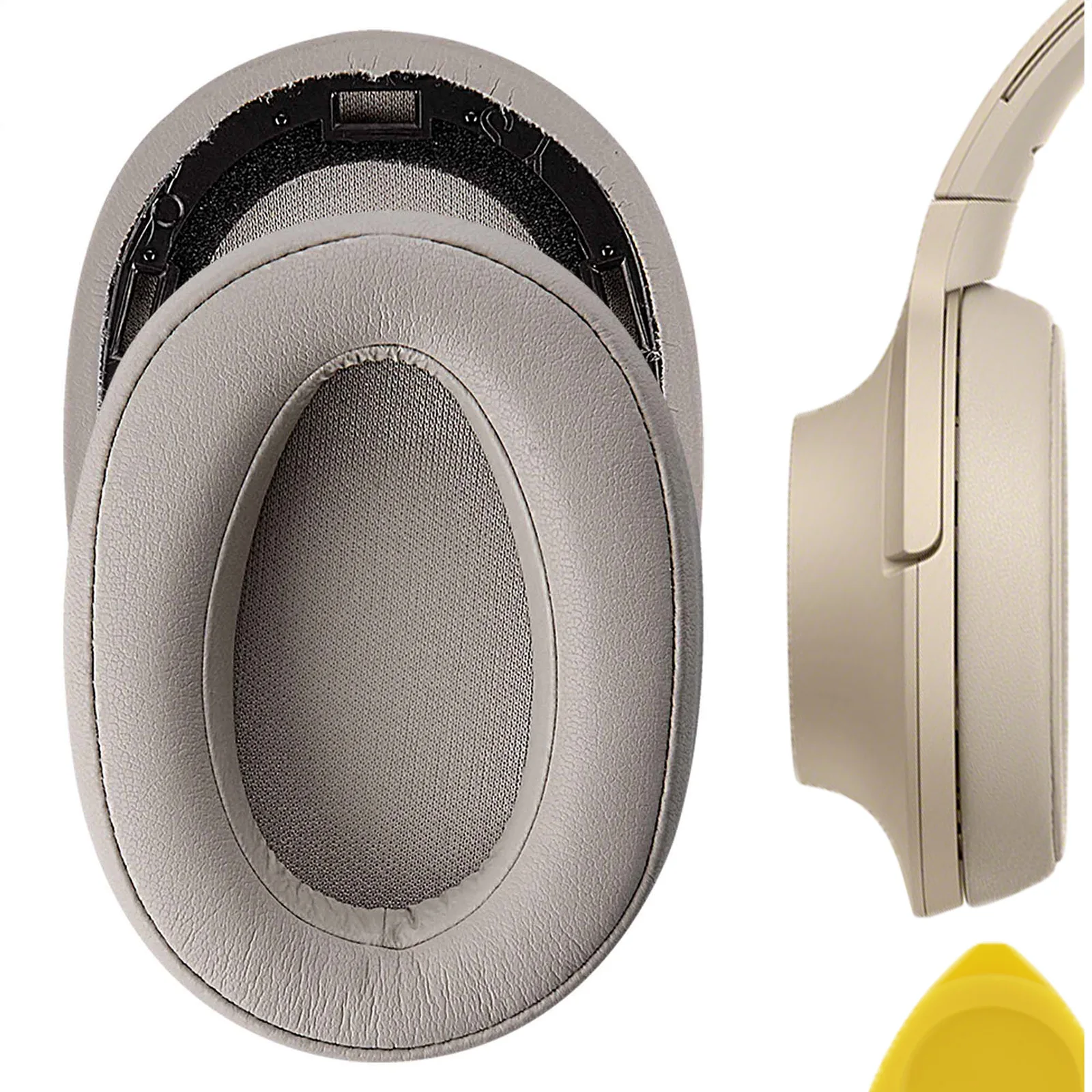 Geekria Earpads for Sony MDR-100ABN WH-H900N Replacement Headphones Protein Leather Ear Pads Cover Cushions Repair Foam Earmuff