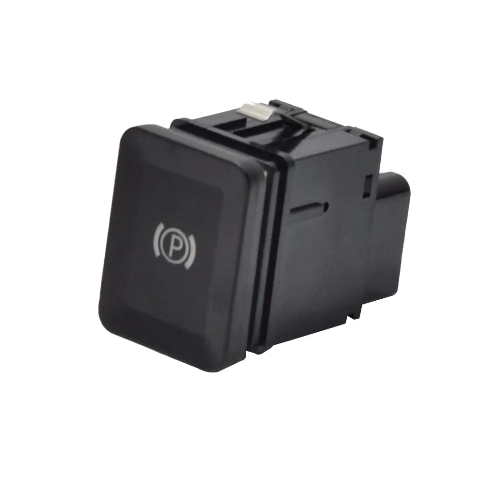 3C0927225C Electronic Handbrake Button Parking Brake Switch for VW Passat B6, B7, CC (2005-2012) - Black, Push Button, Manual Op