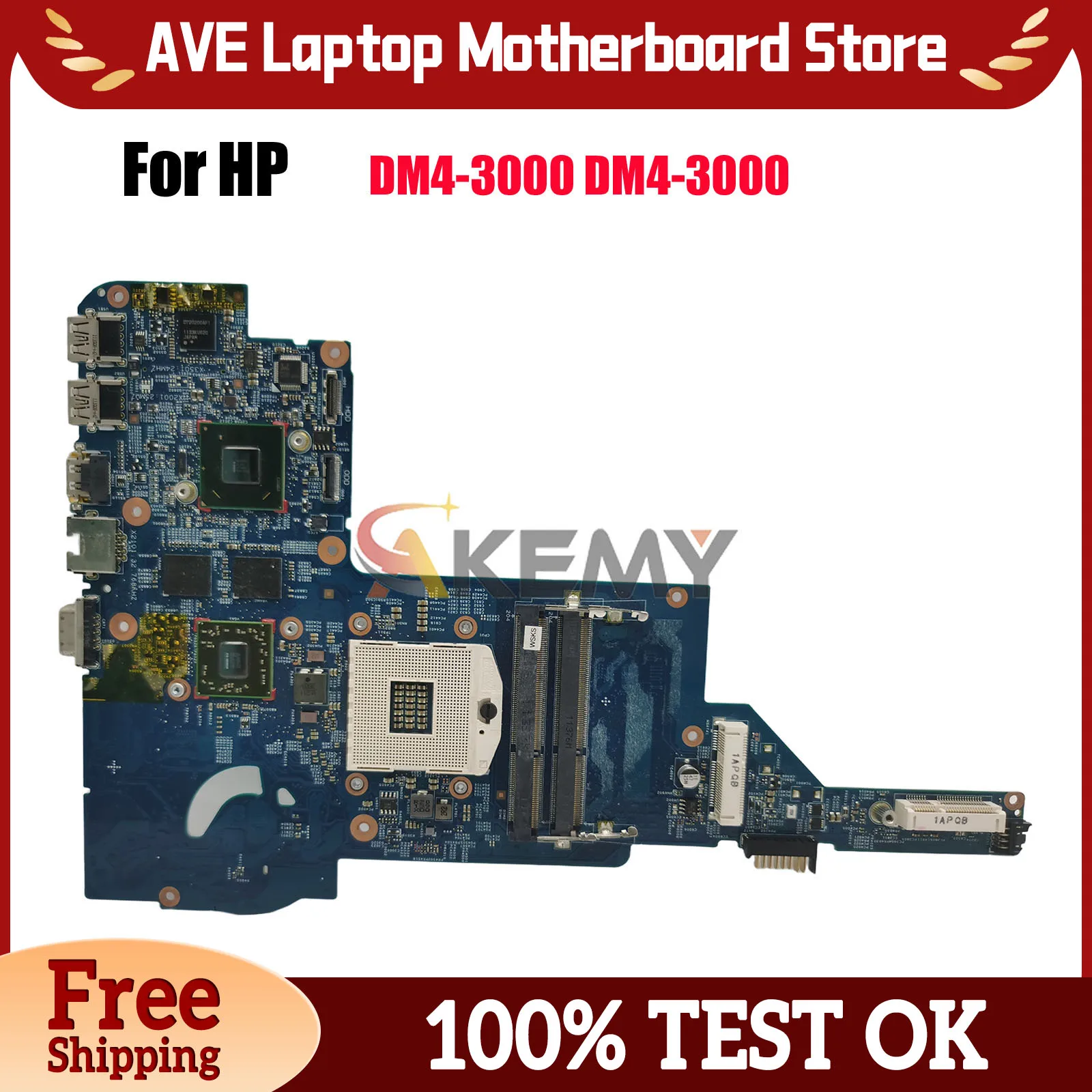 

For HP Pavilion DM4 DM4-3000 Laptop Motherboard 669084-001 669084-501 With HM67 DDR3 100% Fully Tested
