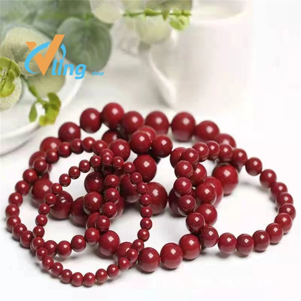 Purple Cinnabar Round Bead Bracelet Raw  Primitive Year  Imperial Men's And Women's Gift Charm Retro Amulet Simple Versatile