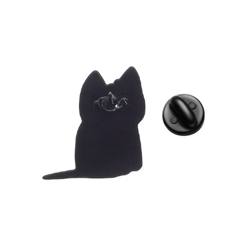 Black Cat Void Loading Enamel Pins Cartoon Kitten Memes Brooch Lapel Badges Fun Animals Jewelry Gift for Friends image 6