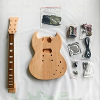 DIY SG Electric Guitar Kit Mahogany Body Rosewood Frets FB Free Shipping