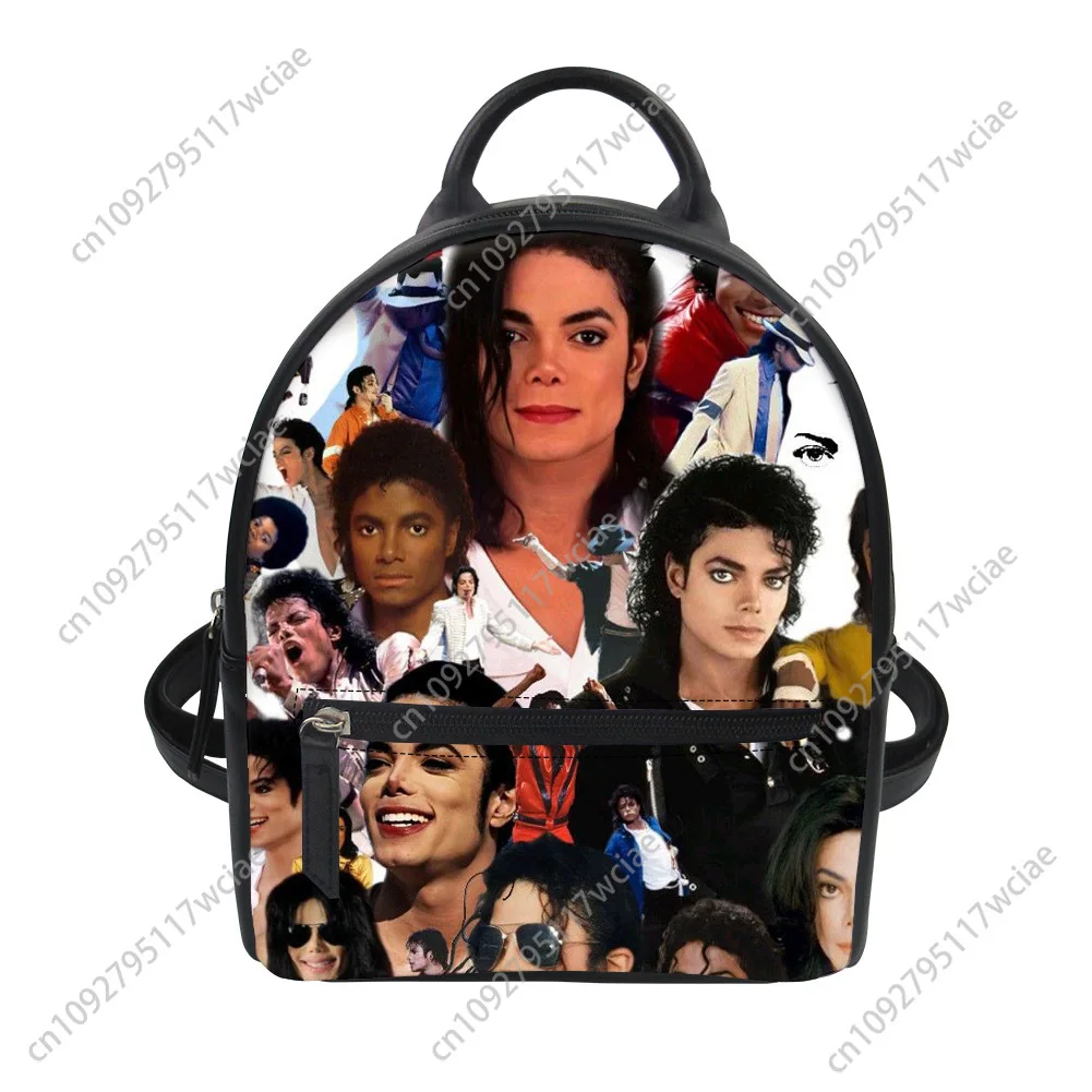

Michael Jackson Custom Backpack Purse Women Dance Moonwalk Carter Schoolbags Double Shoulder Bag Mini Daypack Leather Travel Bag