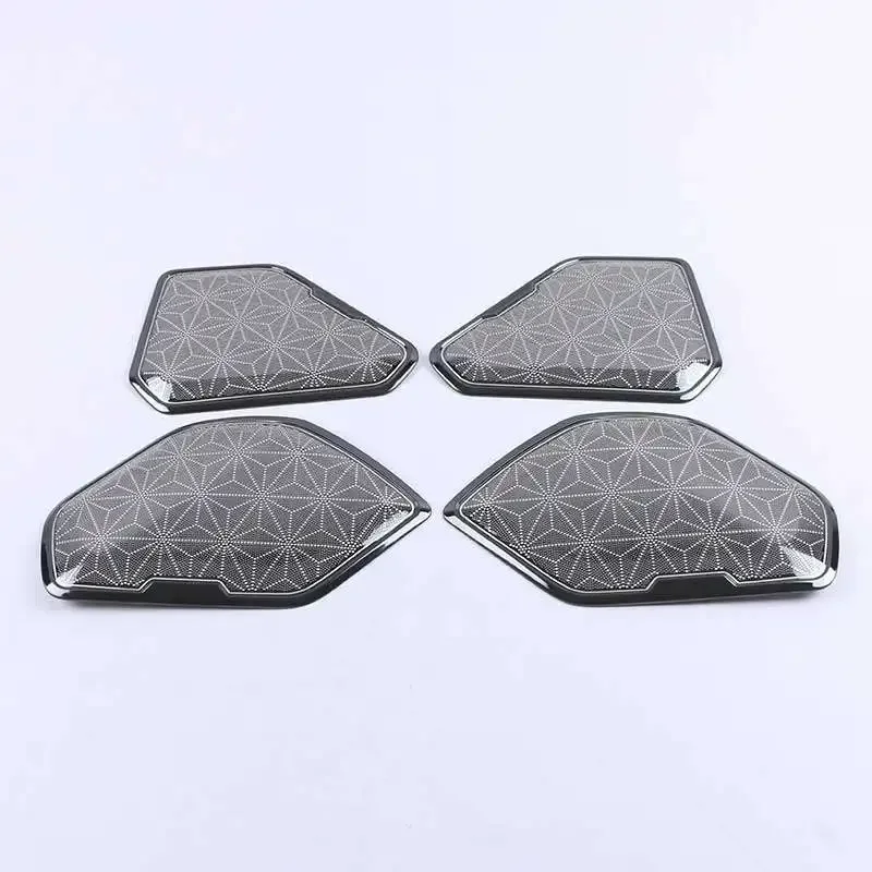 For Toyota RAV4 RAV 4 2019-2024 Stainless Steel Car interior Audio Speaker Cover Trim Door Loudspeaker Sticker Car Accessories