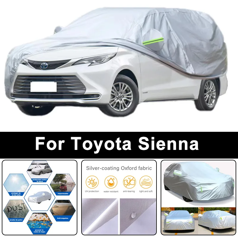 

Для Toyota Sienna уличный защитный чехол для автомобиля, снежный чехол, солнцезащитный козырек, водостойкий, пылезащитный, внешние автомобильные аксессуары