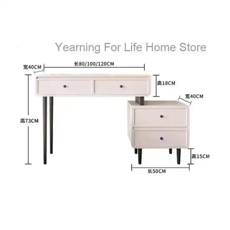 

Elegant Modern Esthetics Trendy Table Luxury Vanity Storage Vanity Table Mirror Design Scrivania Makeup Bedroom Furniture