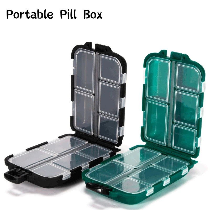 10 Grids Weekly Pill Box 7 Days Foldable Travel Medicine Holder Pill Box Tablet Storage Case Container Dispenser Organizer Tools