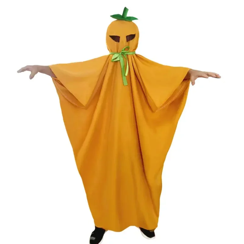 

Children Adult Halloween Cosplay Pumpkin Cloak Holiday Ghost Cosplay Funny Costume Kids Clothing Cloak Robe