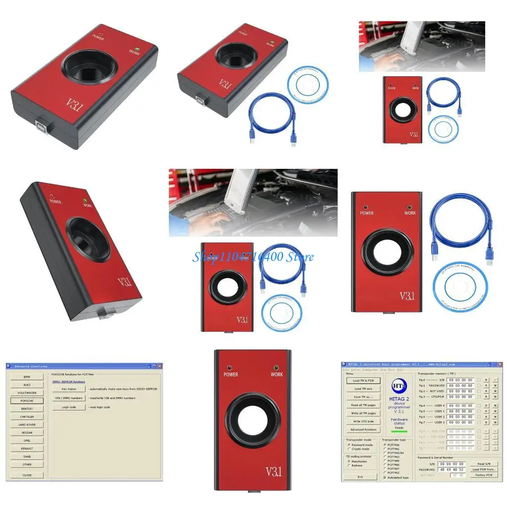 

y1gd Upgraded OBD2 Car Diagnostics Tool Programmer Hitag2 Transponder Immo/Remote/Read PINVIN HITAG 2