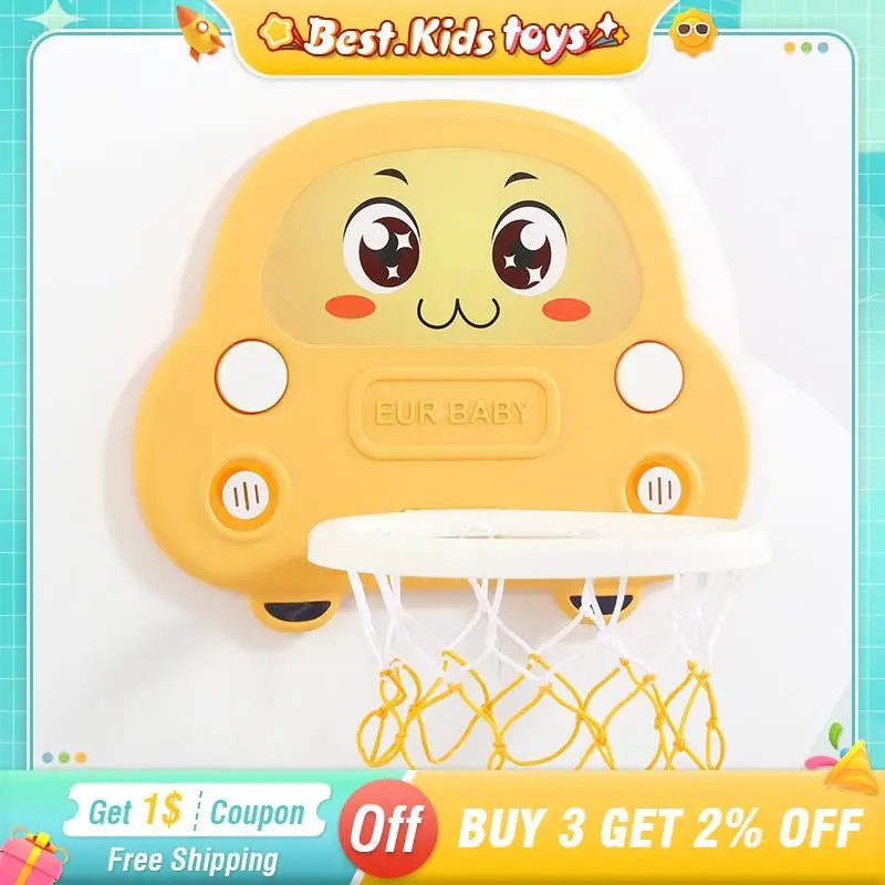 Portable Children's Basketball Hoop Toys Hanging Basketball Frame Rack Basket Wall With Music Throwing Sport Kids Toys For Boys