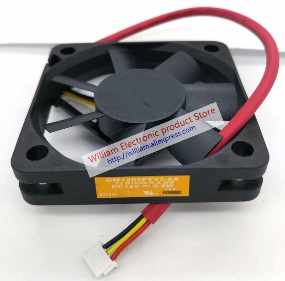 New Cooling Fan for Projector GM1205PFV3-8A DC12V 0.8W R.GN Alarm Signal 50*50*10MM